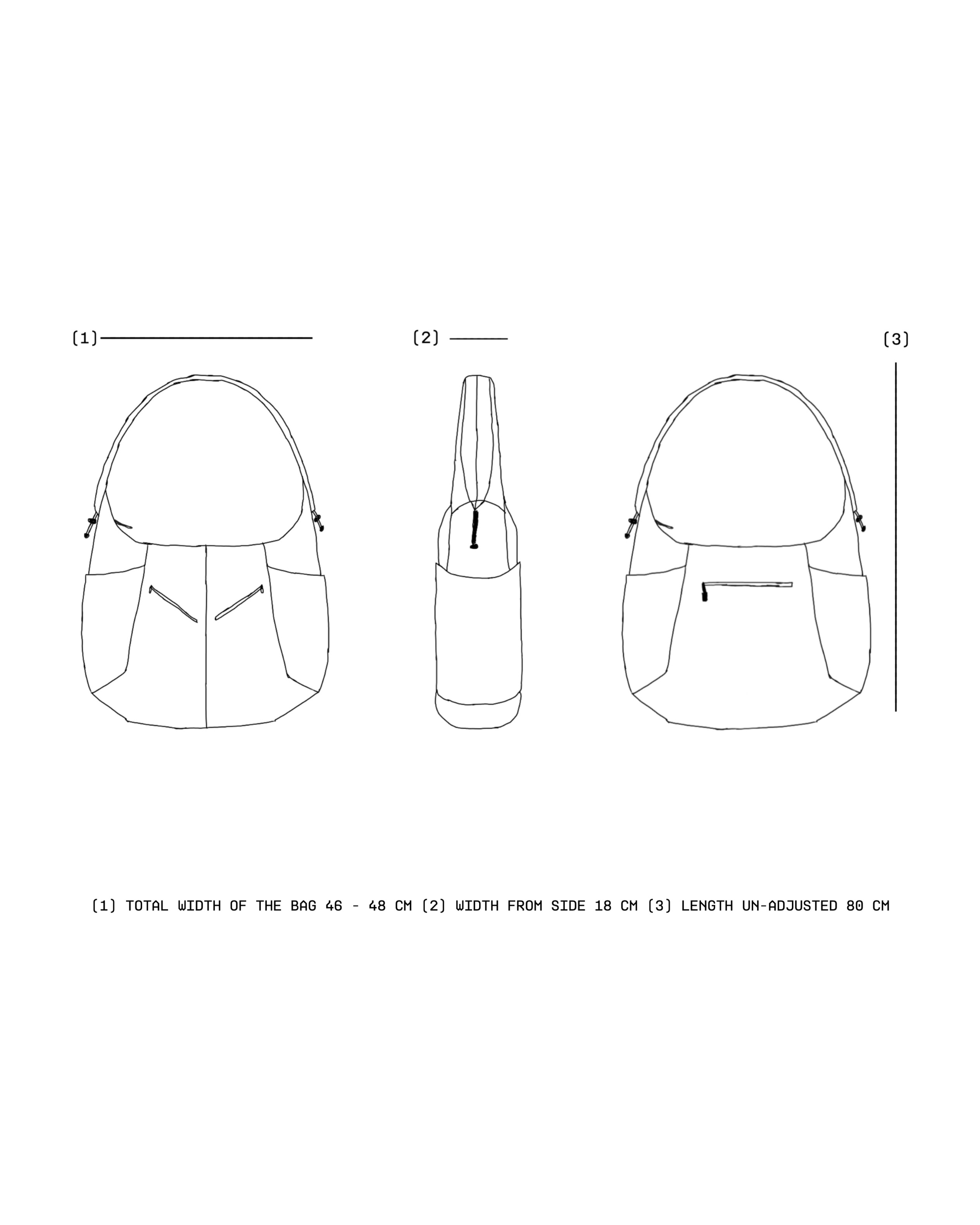 Size chart Navigate Bag - Black